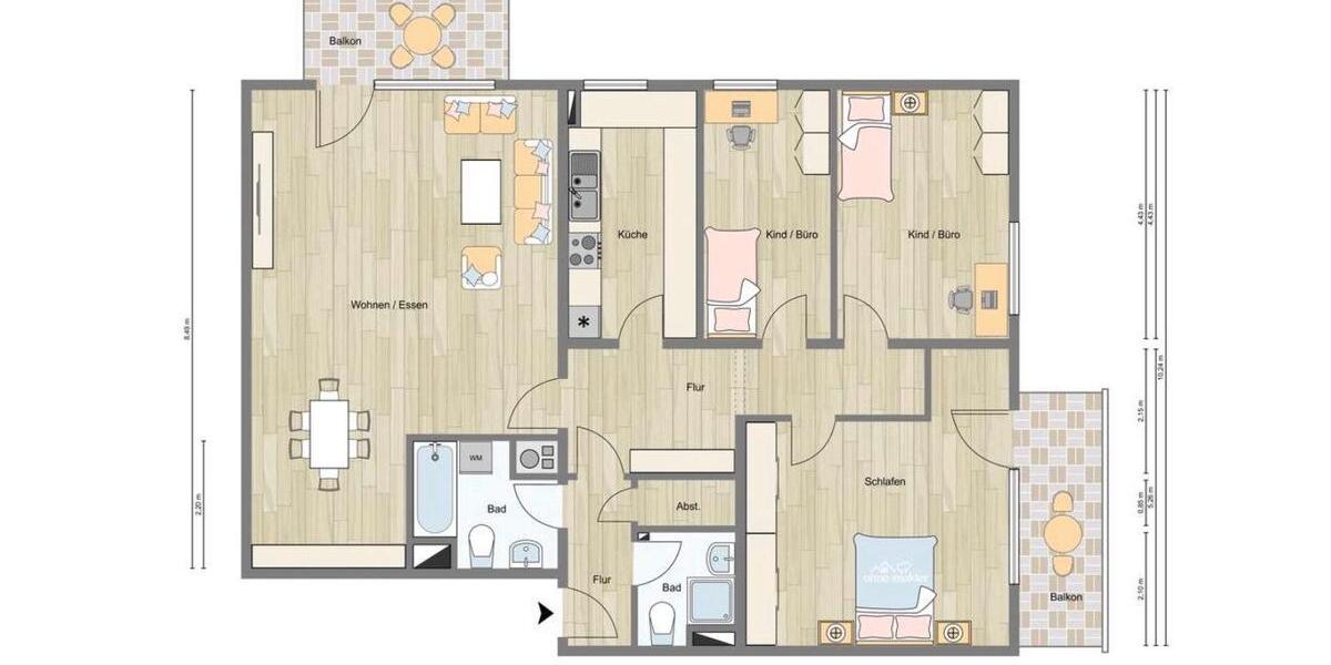 Etagenwohnung Laatzen - 4 Zimmer, 124 m&sup2;, 260.000&euro; | Angebot:26338514