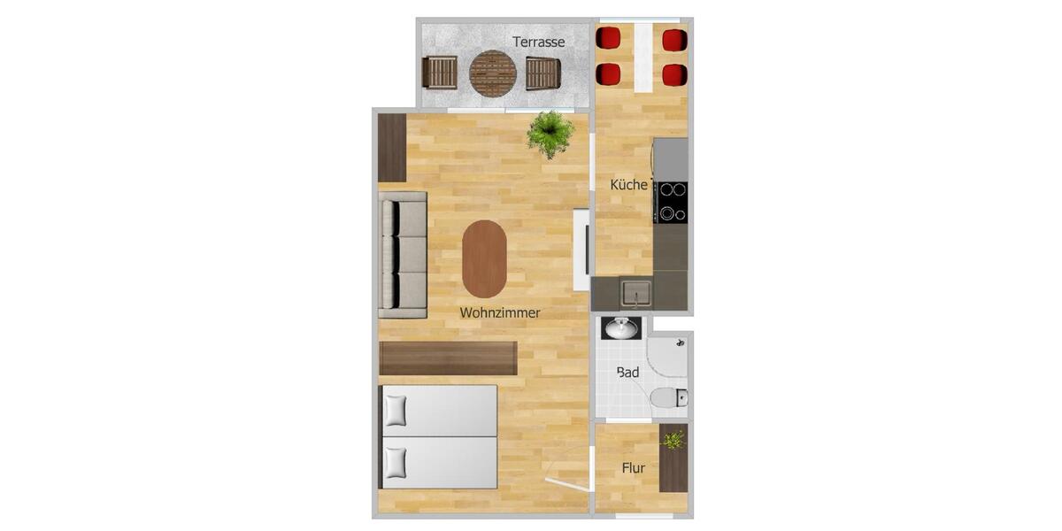 1,5 Zimmer 44 qm in Hannover-Ahlem Am Dornbusch 1.5 zimmer