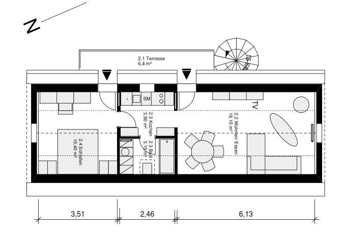 Dachgeschoßwohnung Hannover Bothfeld-Vahrenheide - 2 Zimmer, 42 m&sup2;, 1.080&euro; | Angebot:26224078