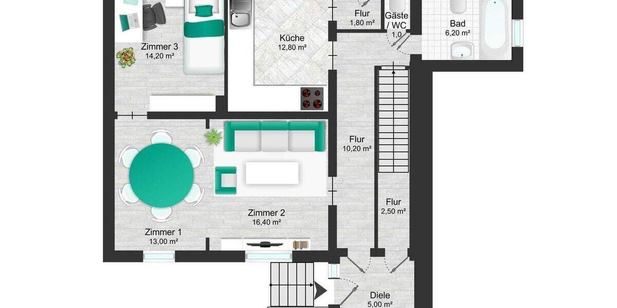 Mit den (Groß)Eltern unter einem Dach? Gartenanteil und 2 Garagen inklusive! 7 zimmer