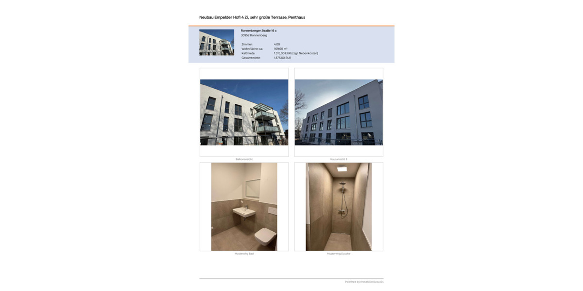 Einfamilienhaus Ronnenberg - 4 Zimmer, 109 m&sup2;, 1.515&euro; | Angebot:25783975