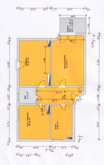 Etagenwohnung Hannover Döhren-Wülfel - 3 Zimmer, 71 m&sup2;, 800&euro; | Angebot:26374685