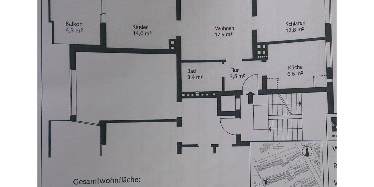 Etagenwohnung Hannover Döhren-Wülfel - 3 Zimmer, 63 m&sup2;, 149.000&euro; | Angebot:24537661