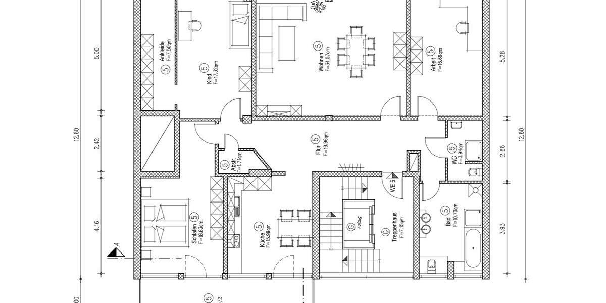 Etagenwohnung Hannover - 4 Zimmer, 155 m&sup2;, 2.550&euro; | Angebot:26675276