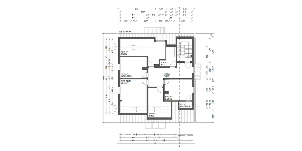 Etagenwohnung Hannover Bemerode - 4 Zimmer, 106 m&sup2;, 333.000&euro; | Angebot:25200591