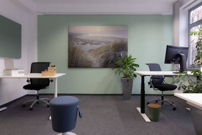 helles bezugsfertiges Private Office im Coworking Space - All-in-Miete