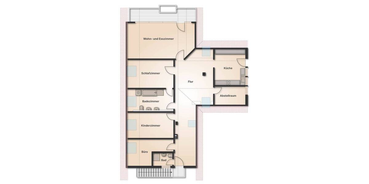 Etagenwohnung Hannover Groß Buchholz - 4 Zimmer, 145 m&sup2;, 1.500&euro; | Angebot:26902975