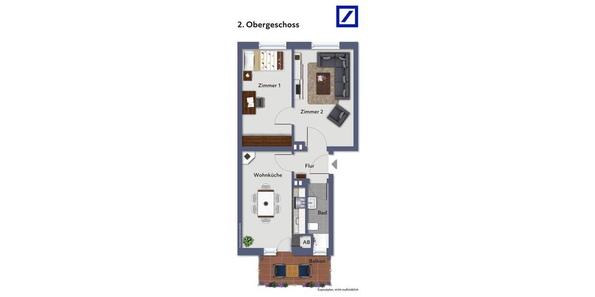 Etagenwohnung Hannover Kleefeld - 2 Zimmer, 51 m&sup2;, 163.000&euro; | Angebot:25607998