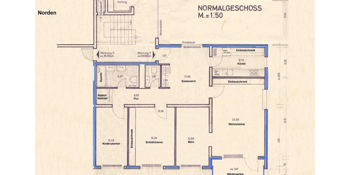 4-Zimmerwohnung mit Wintergarten und Garage in Maschseenähe 4 zimmer
