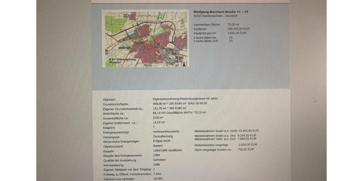 Dachgeschoßwohnung Wunstorf - 2 Zimmer, 73 m&sup2;, 285.000&euro; | Angebot:27237263