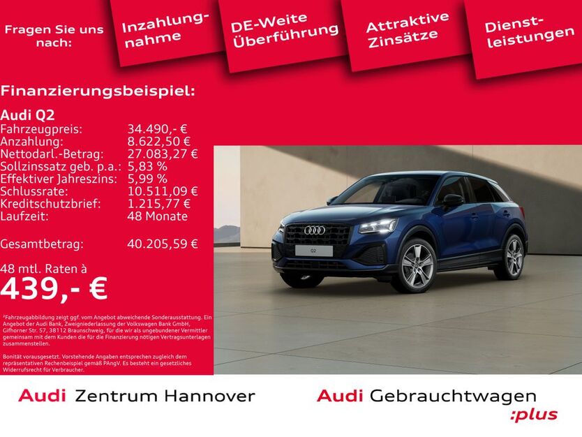 Audi Q2 7.624 km 33.950 € Hannover 30179