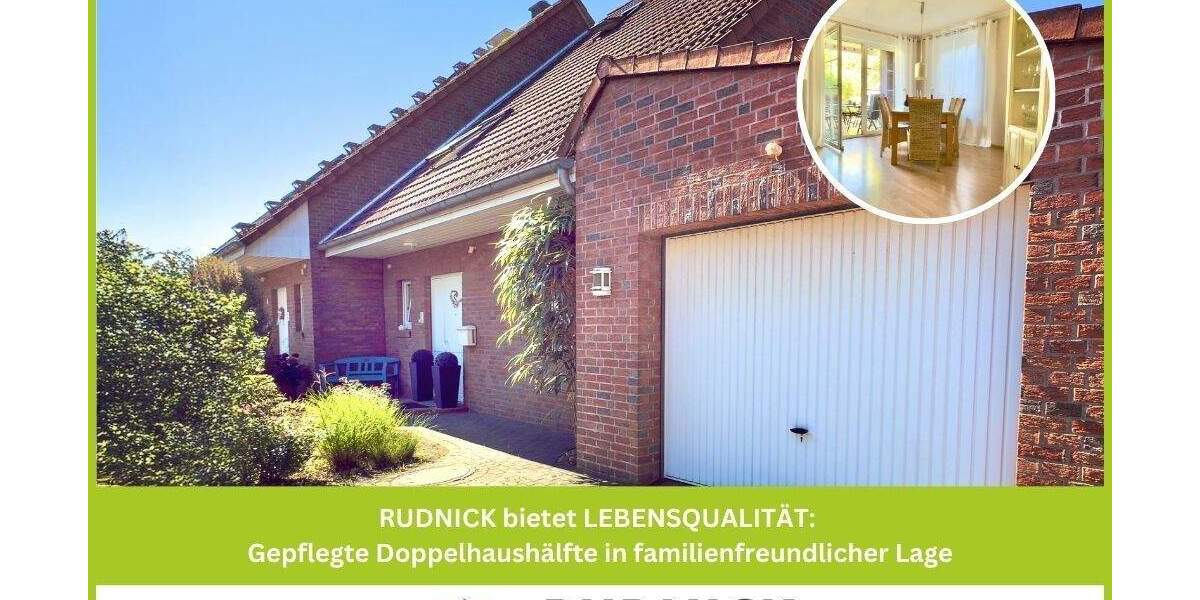 RUDNICK bietet LEBENSQUALITÄT: Gepflegte Doppelhaushälfte in familienfreundlicher Lage 5 zimmer