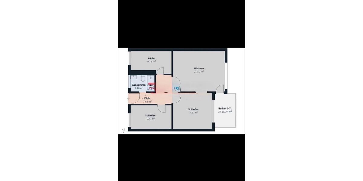 Etagenwohnung Hannover Döhren-Wülfel - 3 Zimmer, 80 m&sup2;, 1.250&euro; | Angebot:26662500