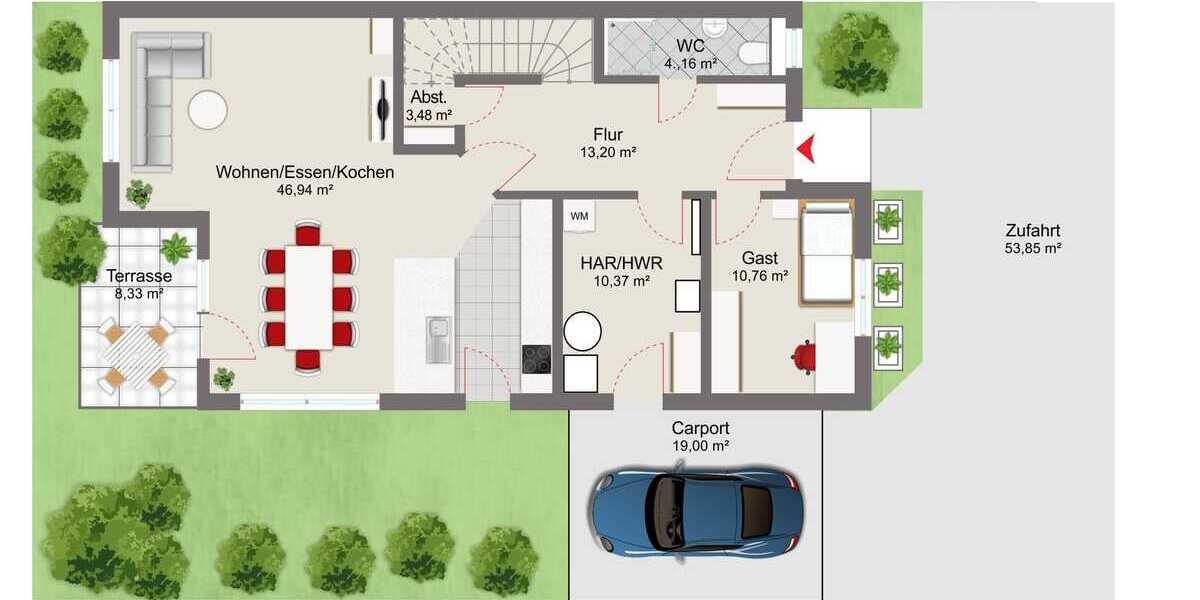 Modernes Wohnen in Gleidingen - Doppelhaushälfte Laatzen Gleidingen | Angebot:26821123