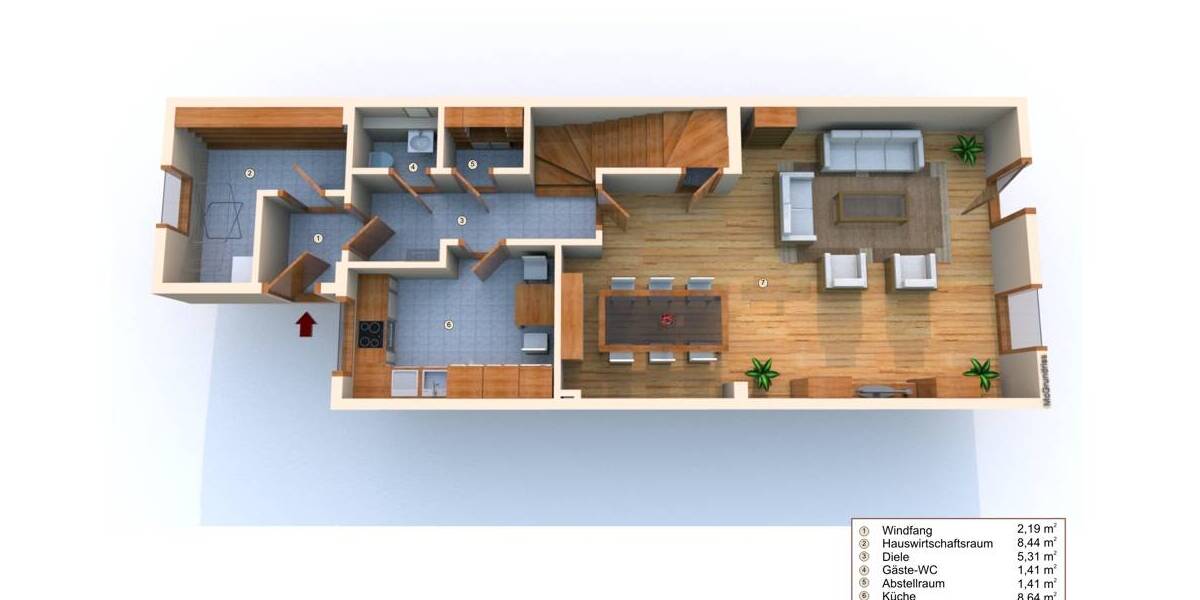 Reihenmittelhaus Laatzen Rethen - 6 Zimmer, 150 m&sup2;, 1.550&euro; | Angebot:26797214