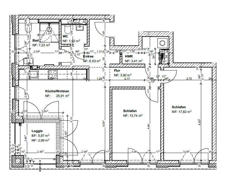 WILLKOMMEN im neuen ZUHAUSE! Helle Atmosphäre, Glaswand-Loggia, Tageslichtbad, Einbauküche, Gäste-WC 3 zimmer
