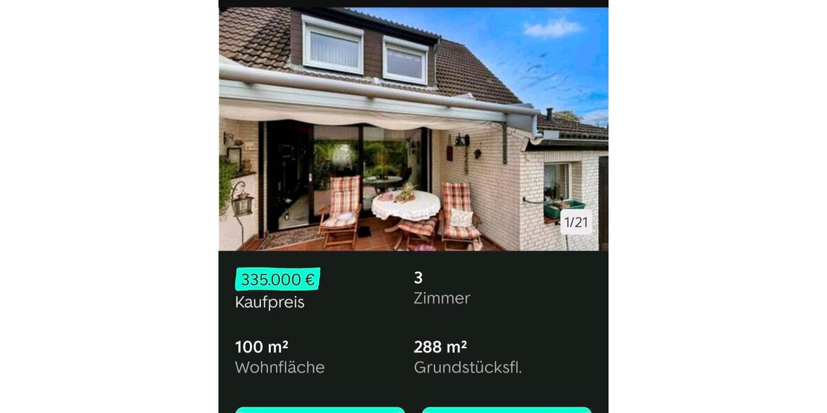 Doppelhaushälfte Langenhagen - 3 Zimmer, 100 m&sup2;, 315.000&euro; | Angebot:24811679