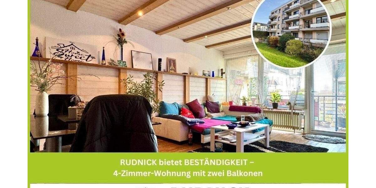 RUDNICK bietet BESTÄNDIGKEIT - 4-Zimmer-Wohnung mit zwei Balkonen 4 zimmer