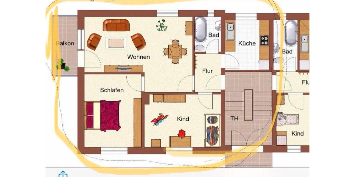Etagenwohnung Hannover Ahlem-Badenstedt-Davenstedt - 3 Zimmer, 70 m&sup2;, 700&euro; | Angebot:25648539