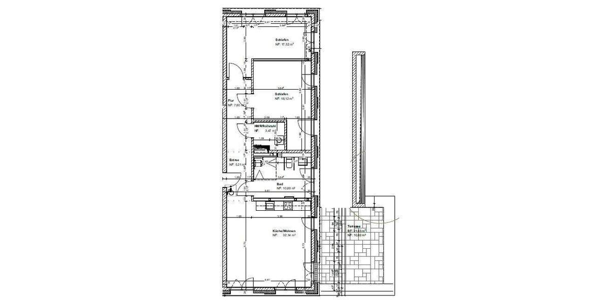 Terrassenwohnung Hannover Döhren - 3 Zimmer, 106 m&sup2;, 1.550&euro; | Angebot:25727991