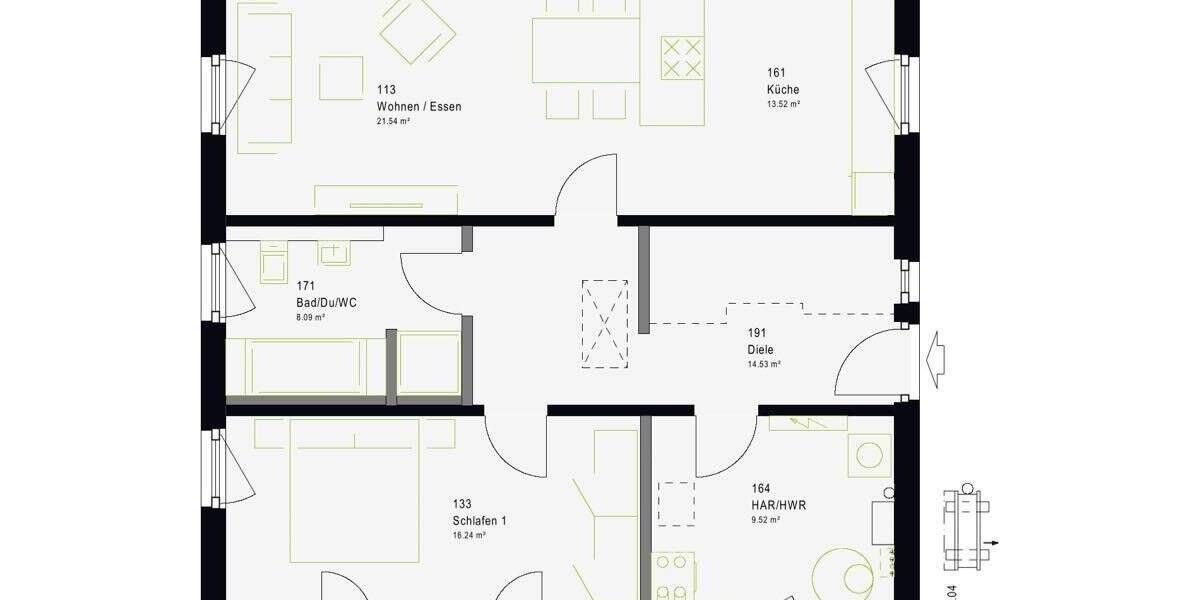 Bungalow Burgwedel Wettmar - 2 Zimmer, 83 m&sup2;, 497.000&euro; | Angebot:26450442