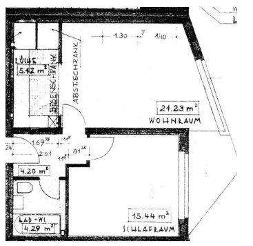 Etagenwohnung Hannover Herrenhausen-Stöcken - 2 Zimmer, 51 m&sup2;, 130.000&euro; | Angebot:26664869