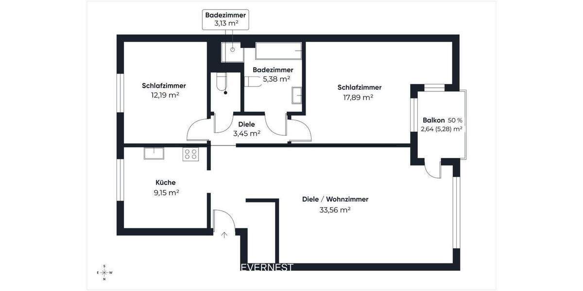 Etagenwohnung Burgdorf - 3 Zimmer, 87 m&sup2;, 249.000&euro; | Angebot:24910162