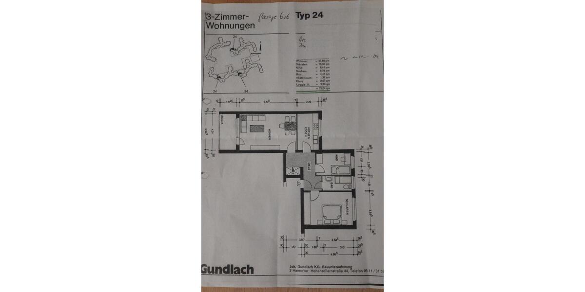 Etagenwohnung Hannover Bothfeld-Vahrenheide - 3 Zimmer, 75 m&sup2;, 195.000&euro; | Angebot:26762056