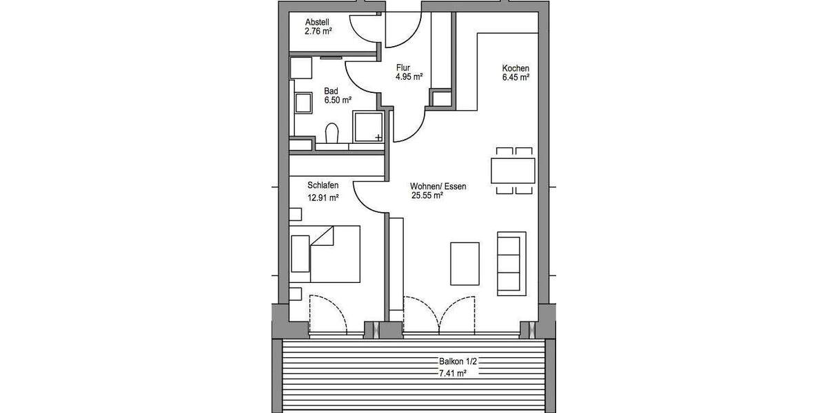 Etagenwohnung Isernhagen / Altwarmbüchen Altwarmbüchen - 2 Zimmer, 67 m&sup2;, 335.000&euro; | Angebot:25731247