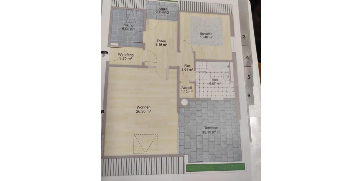 75 m² Eigentumswohnung plus ca. 50 m² ausbaufähigen Dachboden 3 zimmer