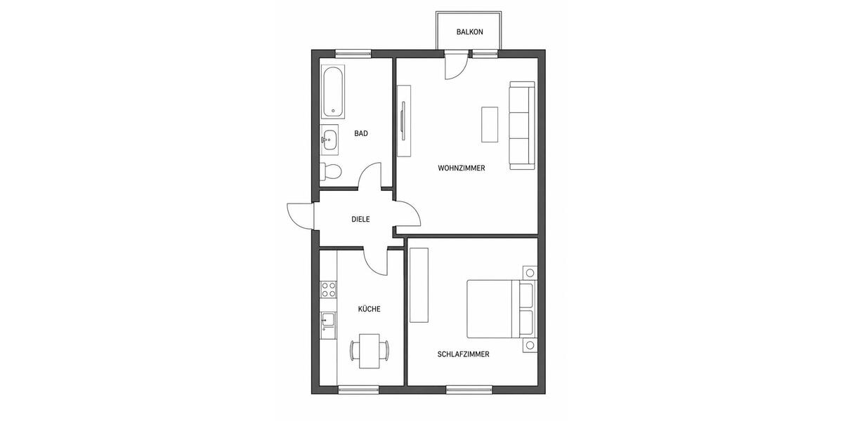 Etagenwohnung Hannover Herrenhausen-Stöcken - 2 Zimmer, 58 m&sup2;, 159.900&euro; | Angebot:26633361
