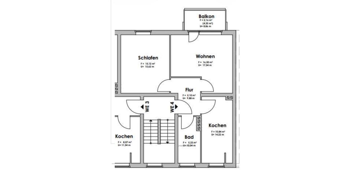 Etagenwohnung Burgwedel - 2 Zimmer, 55 m&sup2;, 660&euro; | Angebot:25542319