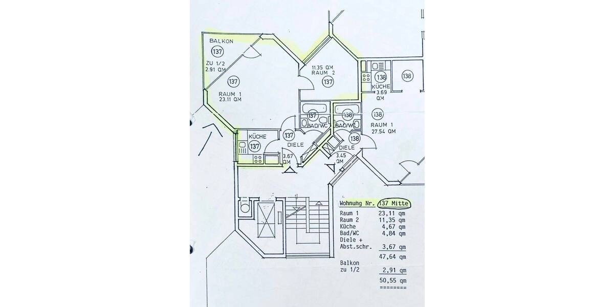 Etagenwohnung Hannover Linden-Nord - 2 Zimmer, 51 m&sup2;, 175.000&euro; | Angebot:26203968