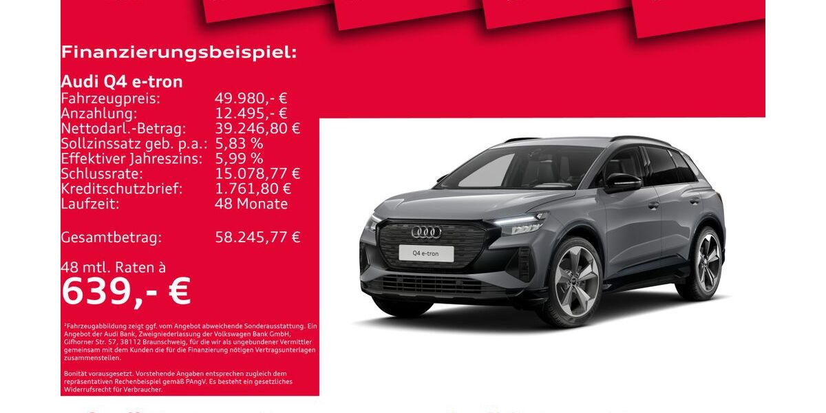 Audi Q4 e-tron 4.865 km 49.980 &euro; Hannover 30179