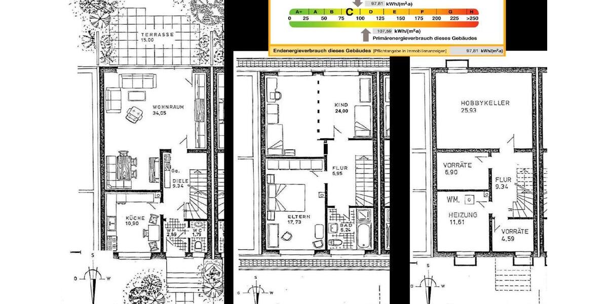 Reihenhaus Seelze - 4 Zimmer, 130 m&sup2;, 376.000&euro; | Angebot:26210898