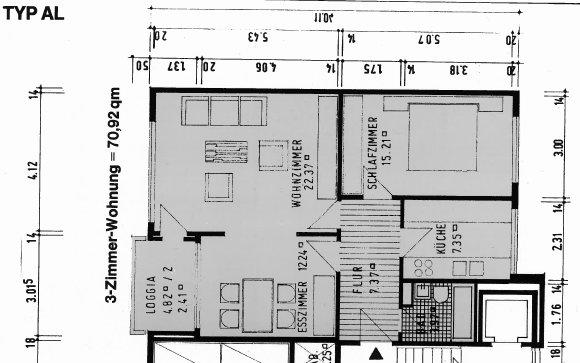 Dachgeschoßwohnung Hannover Bothfeld-Vahrenheide - 3 Zimmer, 71 m&sup2;, 700&euro; | Angebot:26253767