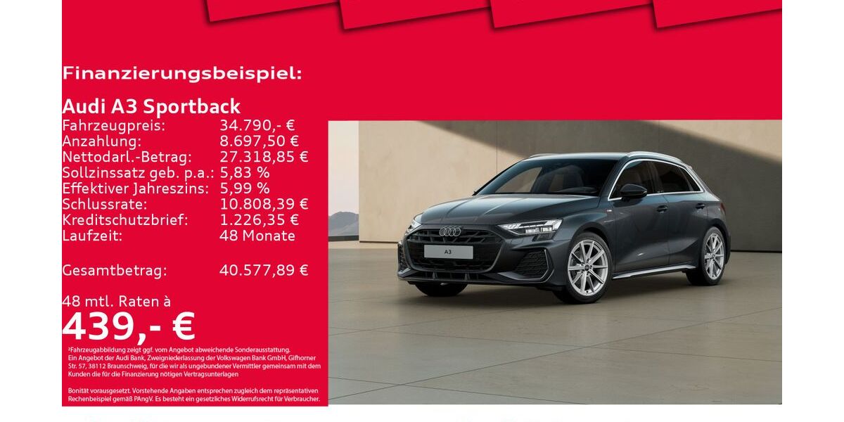 Audi A3 13.297 km 34.790 &euro; Hannover 30179