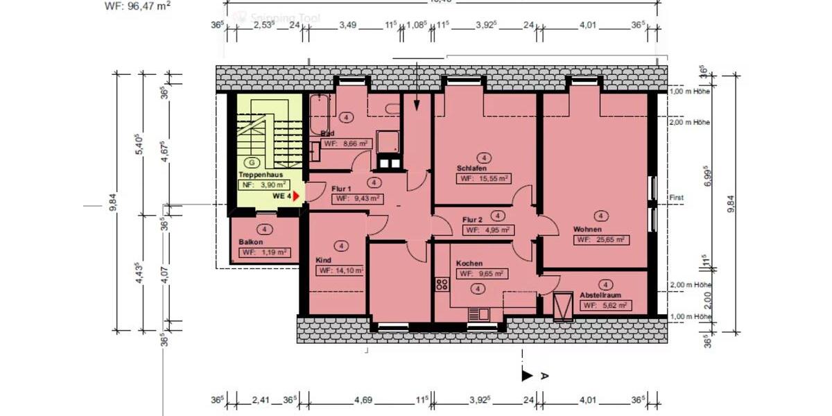 Dachgeschoßwohnung Neustadt am Rübenberge - 4 Zimmer, 96 m&sup2;, 154.700&euro; | Angebot:26101965