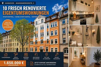 Haus Hannover Linden-Mitte - 3 Zimmer, 594 m&sup2;, 1.650.000&euro; | Angebot:26450408