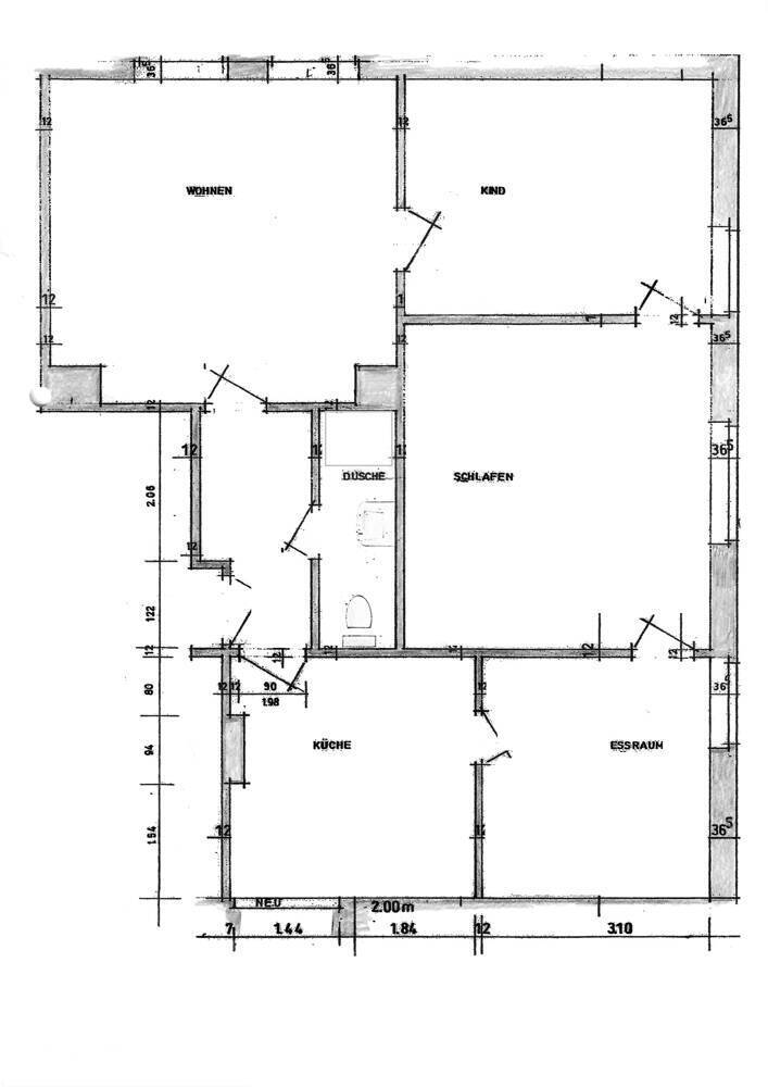 4-Zimmerwohnung im 1.OGDG Ortsrandlage in Berenbostel