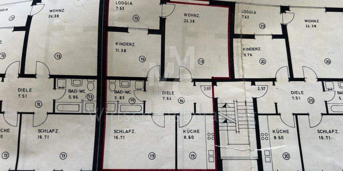 Etagenwohnung Hannover / Misburg-Nord Misburg-Nord - 3 Zimmer, 79 m&sup2;, 210.000&euro; | Angebot:25745091