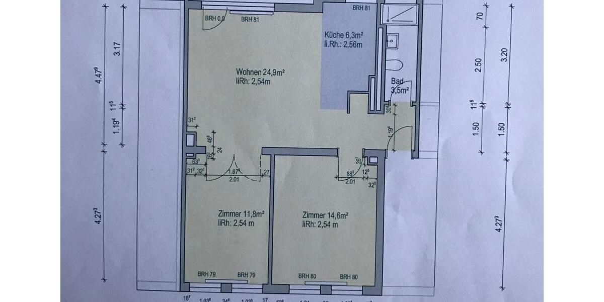Etagenwohnung Hannover Vahrenwald-List - 3 Zimmer, 63 m&sup2;, 950&euro; | Angebot:25523908