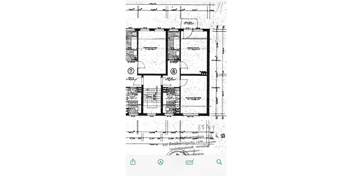 Etagenwohnung Hannover Herrenhausen-Stöcken - 2 Zimmer, 58 m&sup2;, 159.900&euro; | Angebot:26633361