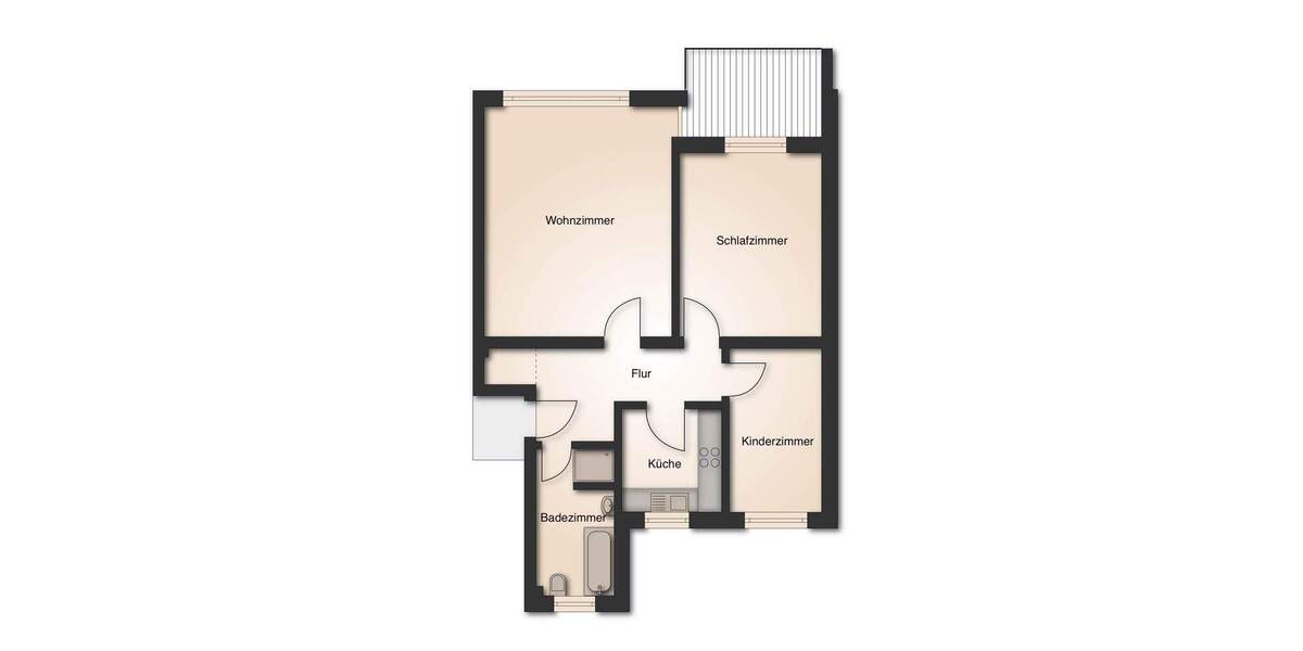 Etagenwohnung Garbsen Berenbostel - 3 Zimmer, 78 m&sup2;, 190.000&euro; | Angebot:25770969
