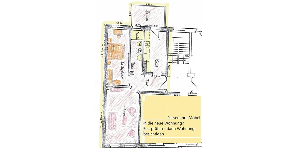 Schöne 2-Zimmer Altbauwohnung Bj.1900 in der Goebenstr.-List 2 zimmer