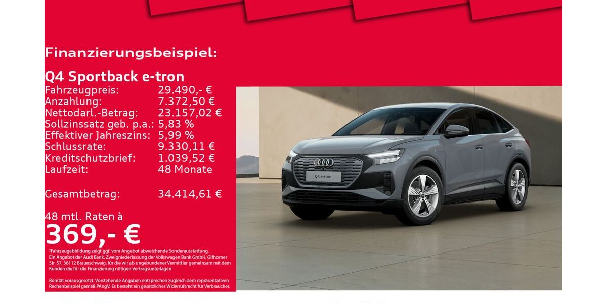 Audi Q4 e-tron 45.243 km 29.490 &euro; Hannover 30179