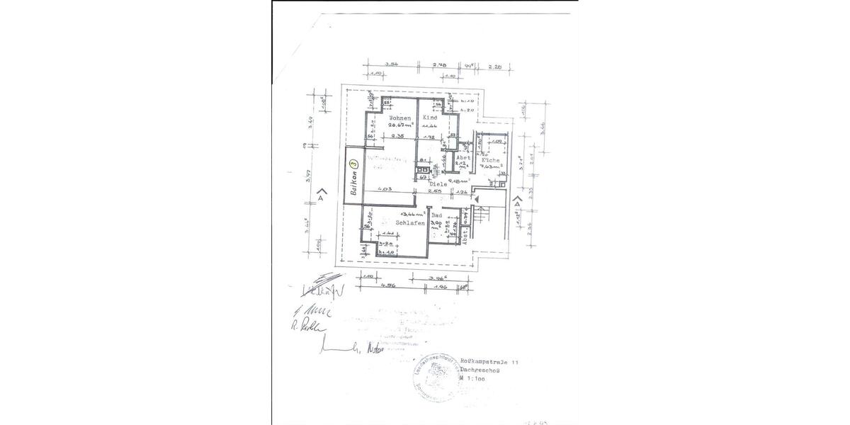 Dachgeschoßwohnung Hannover Döhren-Wülfel - 3 Zimmer, 77 m&sup2;, 249.000&euro; | Angebot:27273543