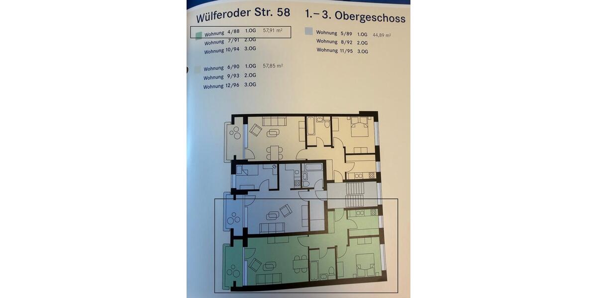 Etagenwohnung Laatzen - 2 Zimmer, 58 m&sup2;, 150.000&euro; | Angebot:27236178