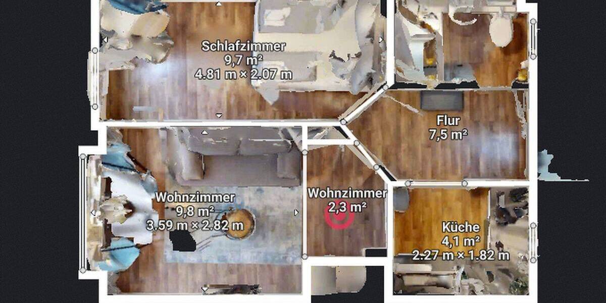 Etagenwohnung Hannover Mittelfeld - 2 Zimmer, 34 m&sup2;, 755&euro; | Angebot:26801702