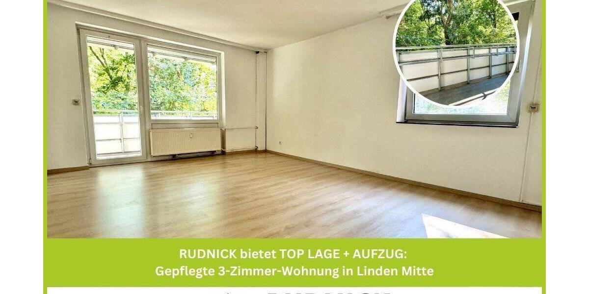 RUDNICK bietet TOP LAGE + AUFZUG: Gepflegte 3-Zimmer-Wohnung in Linden Mitte 3 zimmer
